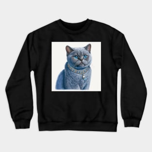 British Blue Shorthair Sketch Crewneck Sweatshirt